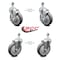 Service Caster 5 Inch Thermoplastic Rubber Swivel 12mm Threaded Stem Caster Brake SCC, 2PK SCC-TS20S514-TPRB-M1215-2-TLB-2 - alternate 2